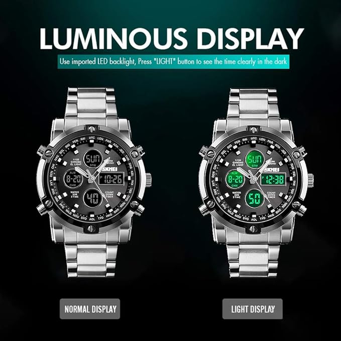 Original Skimi Branded Dual Time Multifunctional Watch