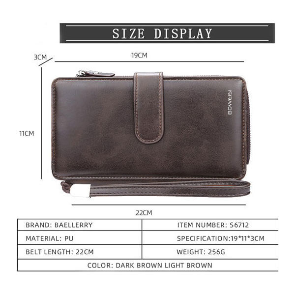 New Genuine Long Leather Wallet (Kangaroo)