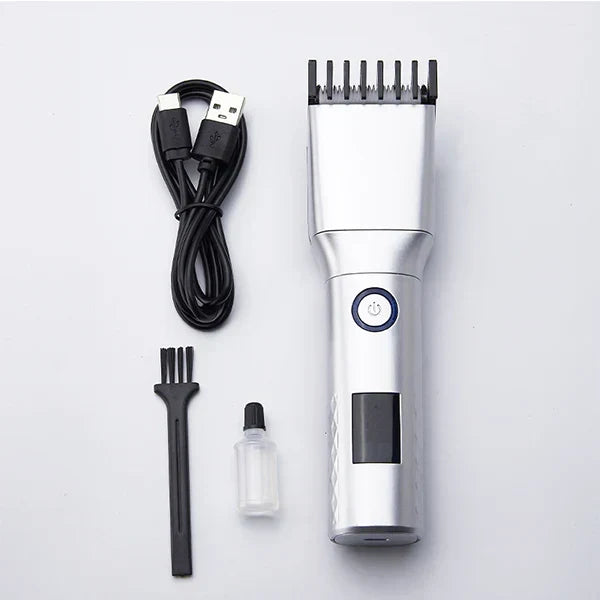 LCD Display Professional Rechargeable Hair Clippers for Men.