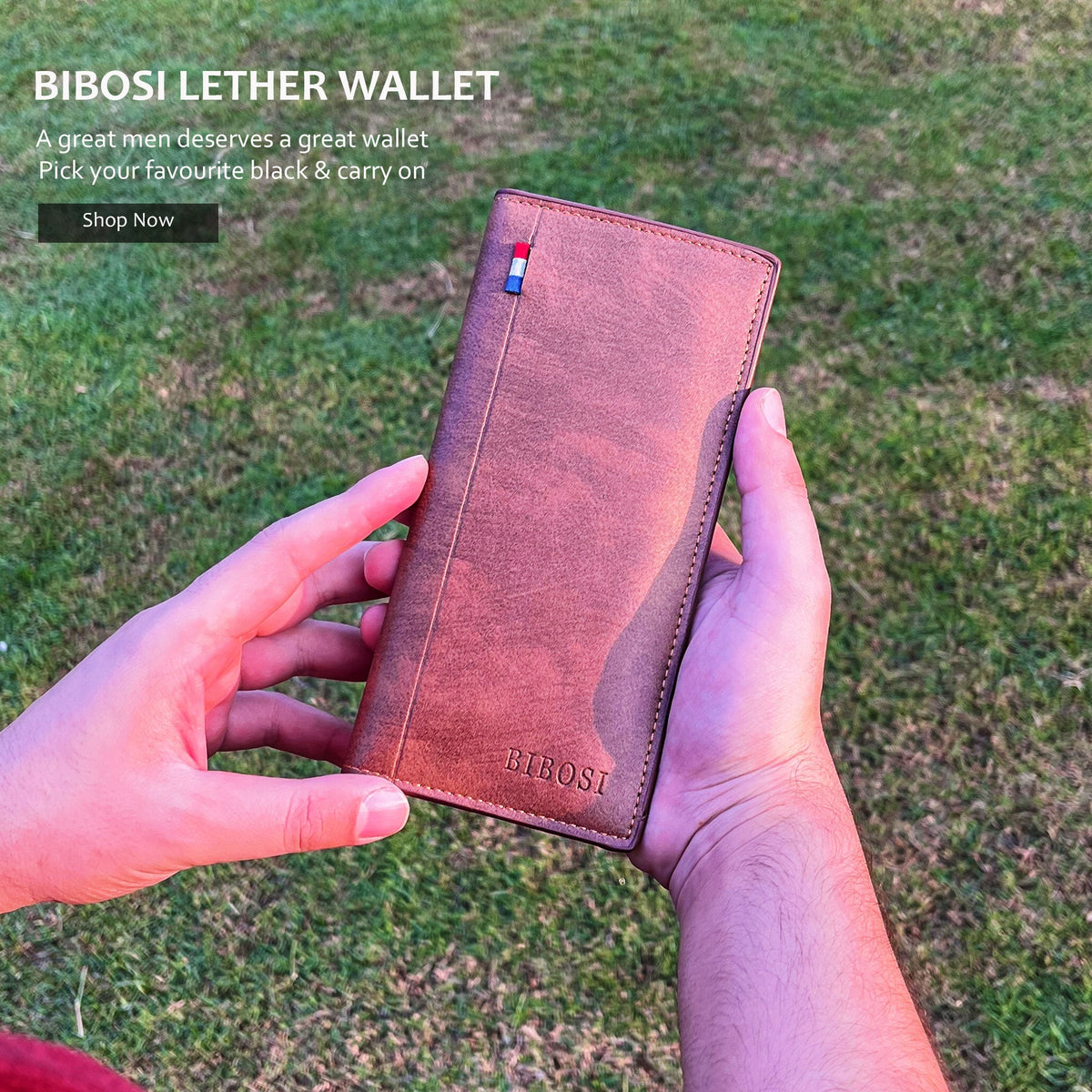 Bibosi Branded Imported Leather Wallet (Buy 1 Get 1 Free)