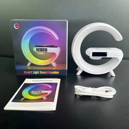 Mini G Type Wireless Charging Alarm Clock & Lamp