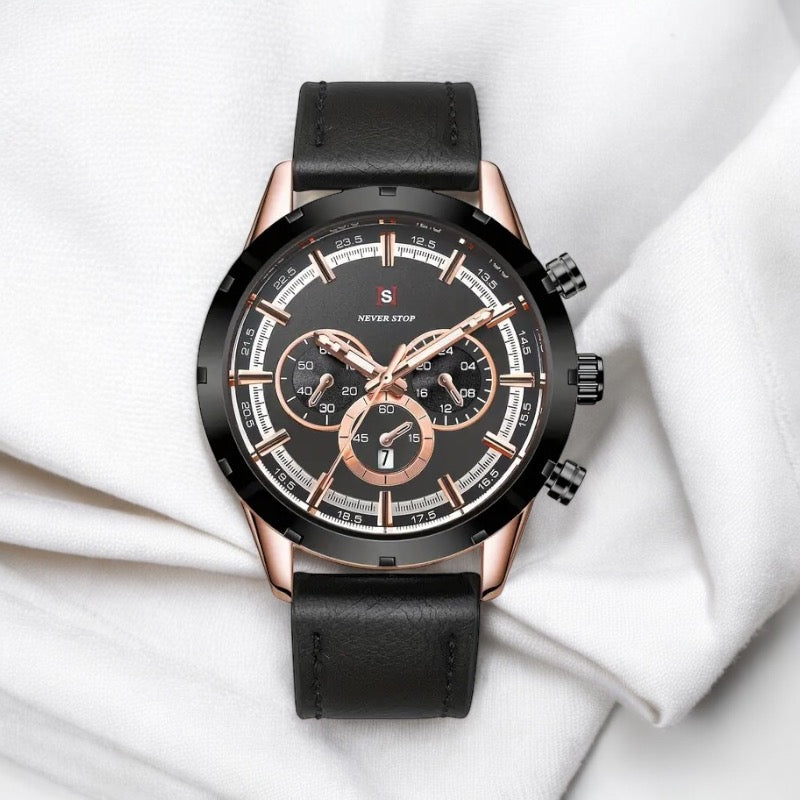 Men's Luxury Classic Quartz Watch with Chronograph, Calendar & Luminous Features (Copy)