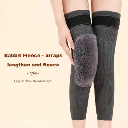 1 Pair Winter Wool Knee Pads – Thickened Warm Knee Protectors for Arthritis, Rheumatism & Cold Weather Support