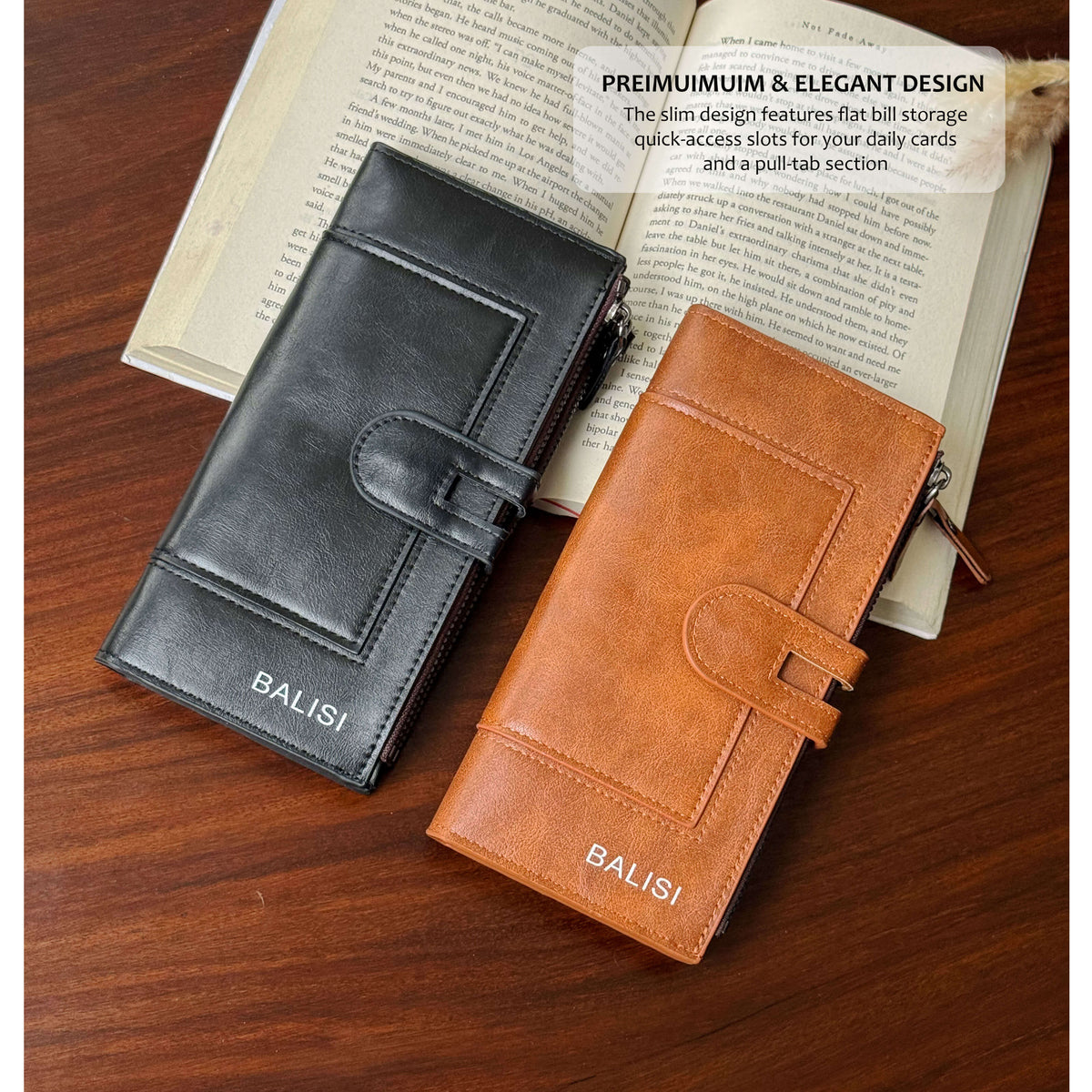 Imperial Zip Leather Wallet