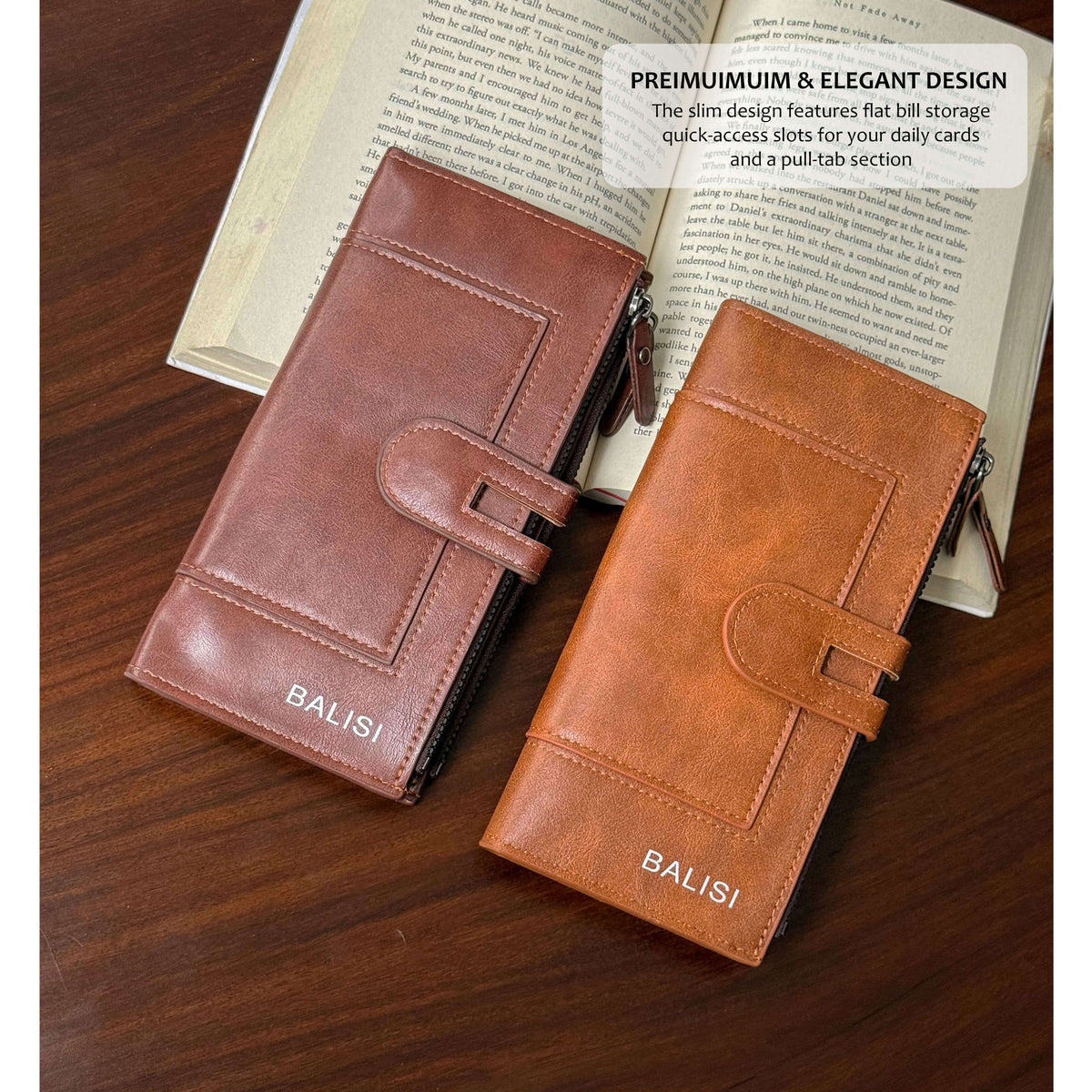 Imperial Zip Leather Wallet
