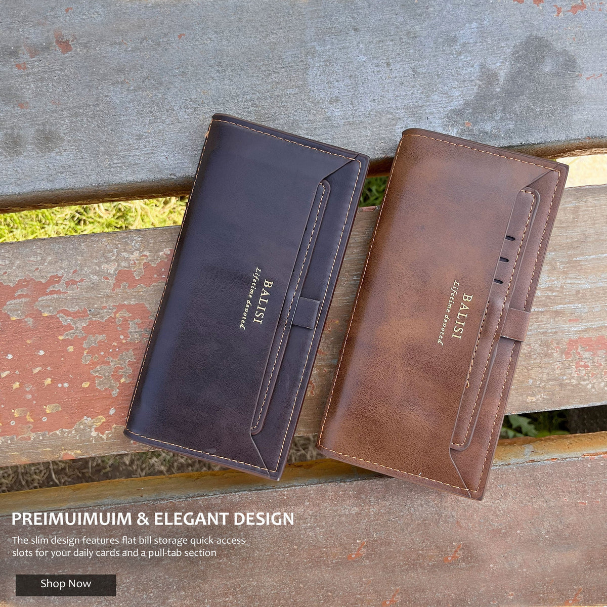 New Balisi Imported long Leather Wallet