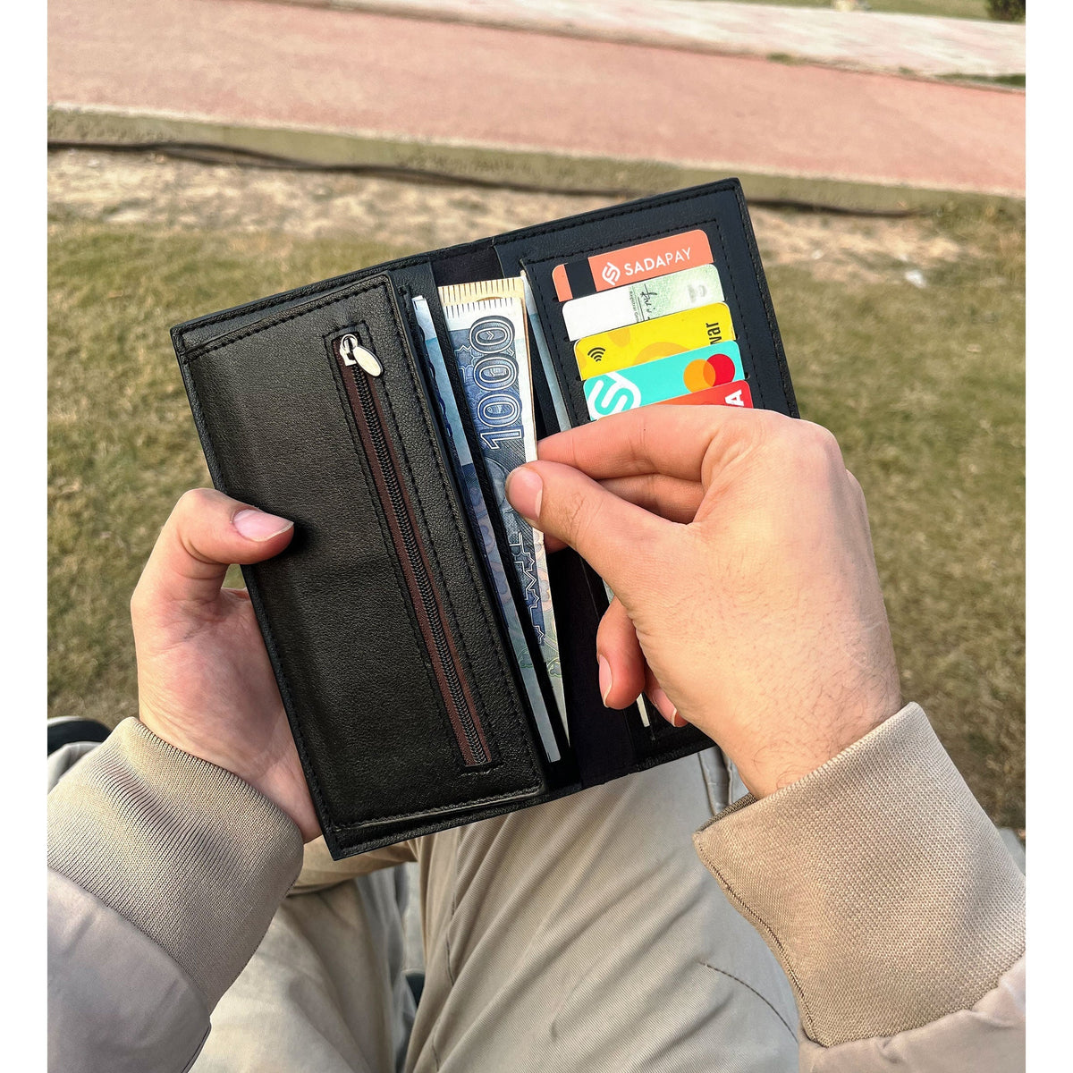 Imported Long Trifold Wallet For Cash & Cards