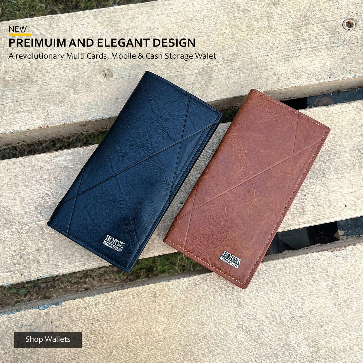 Imported Long Trifold Wallet For Cash & Cards