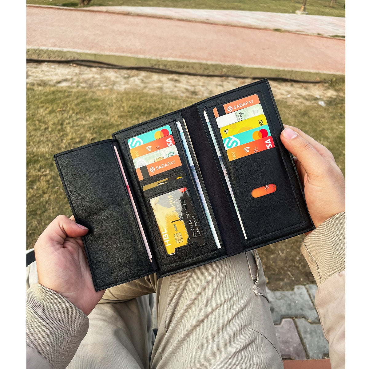 Imported Long Trifold Wallet For Cash & Cards