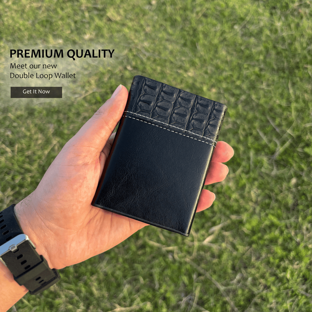 Imported Balebaily Crocodile Leather Wallet